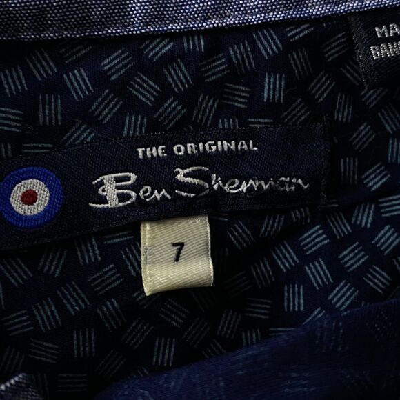 New Ben Sherman Long Sleeve Button Down Collared Shirt Boys Size 7 - Picture 3 of 11